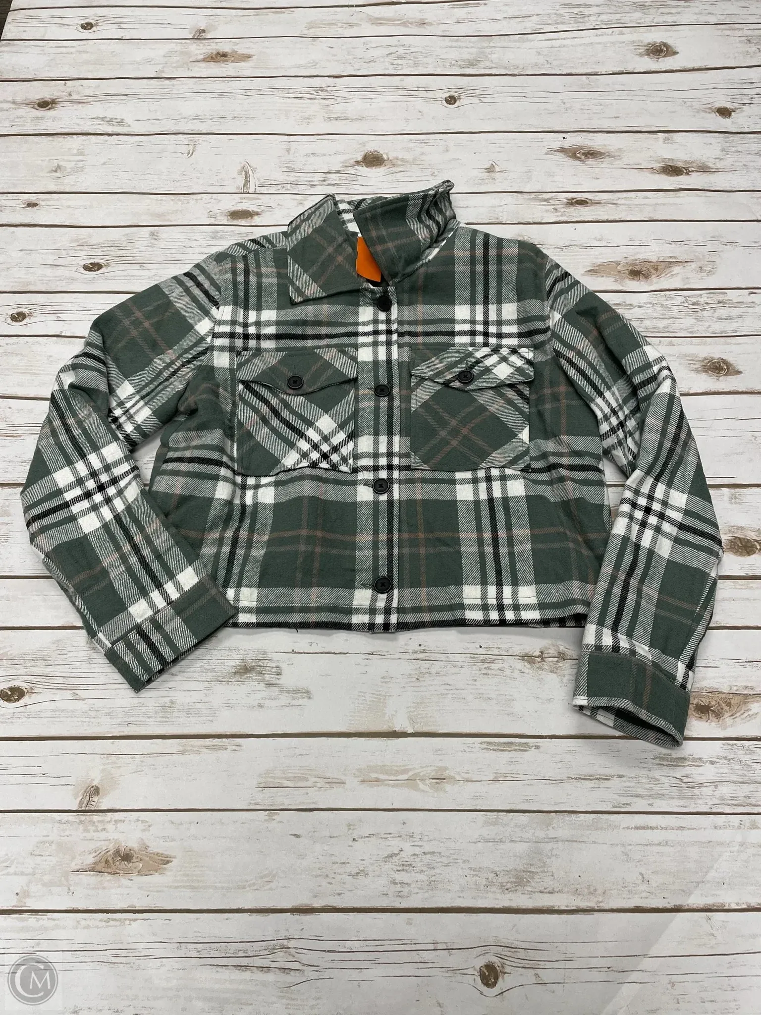 Jacket Shirt By Cme In Plaid Pattern, Size: L