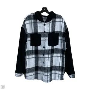 Jacket Shirt By Shein In Black & White, Size: Xl