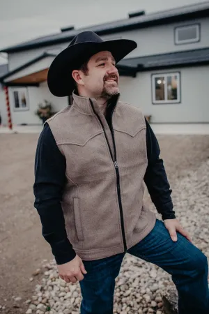 'James' Bonded Men's Wooly Vest by CINCH (Charcoal/ Khaki)