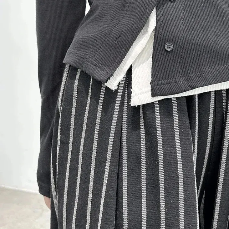Jazz Up Striped Pattern Baloon Style Trousers