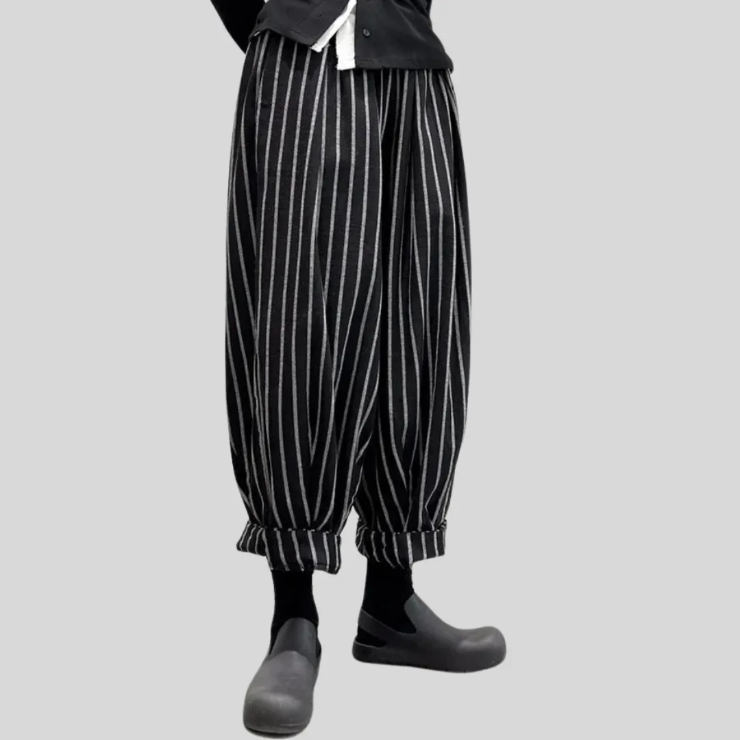 Jazz Up Striped Pattern Baloon Style Trousers