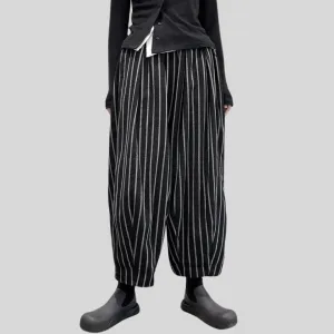 Jazz Up Striped Pattern Baloon Style Trousers