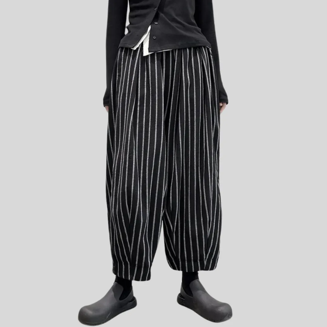Jazz Up Striped Pattern Baloon Style Trousers