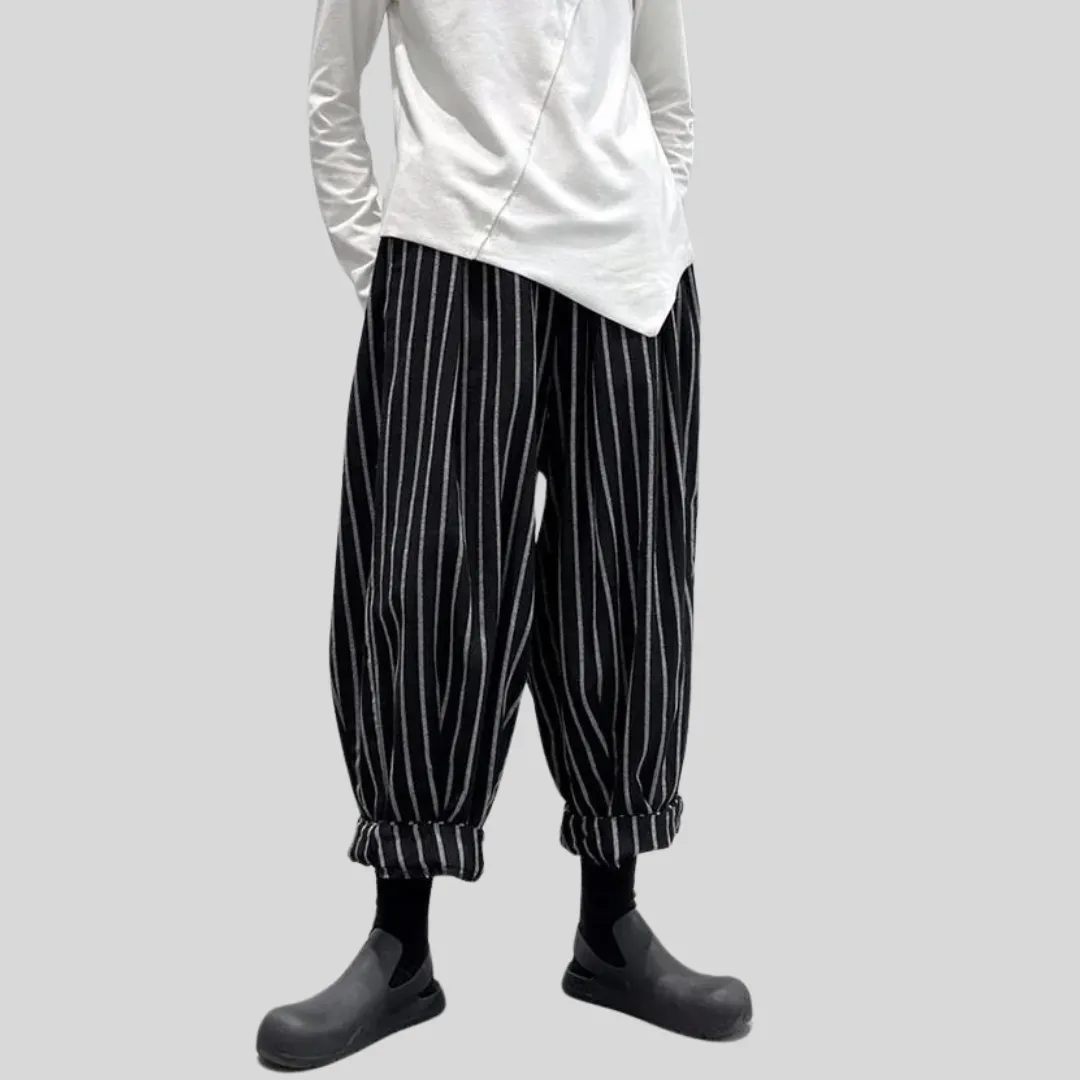 Jazz Up Striped Pattern Baloon Style Trousers