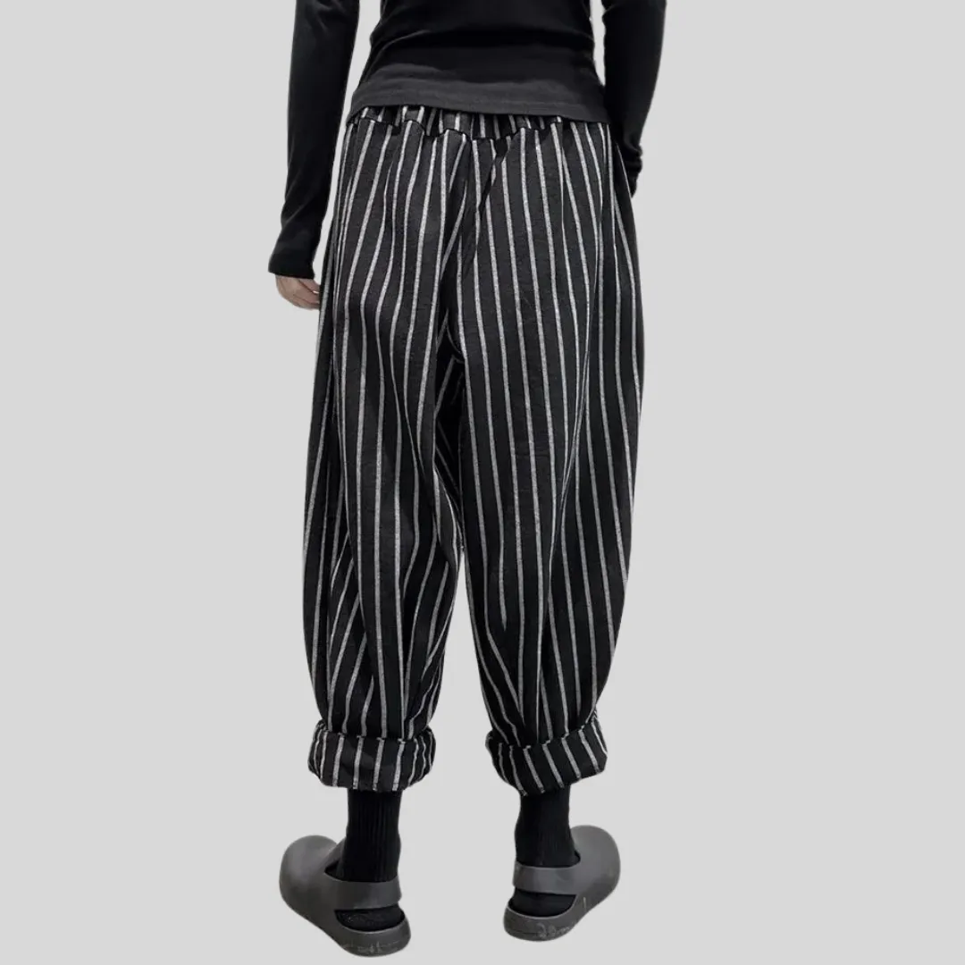 Jazz Up Striped Pattern Baloon Style Trousers