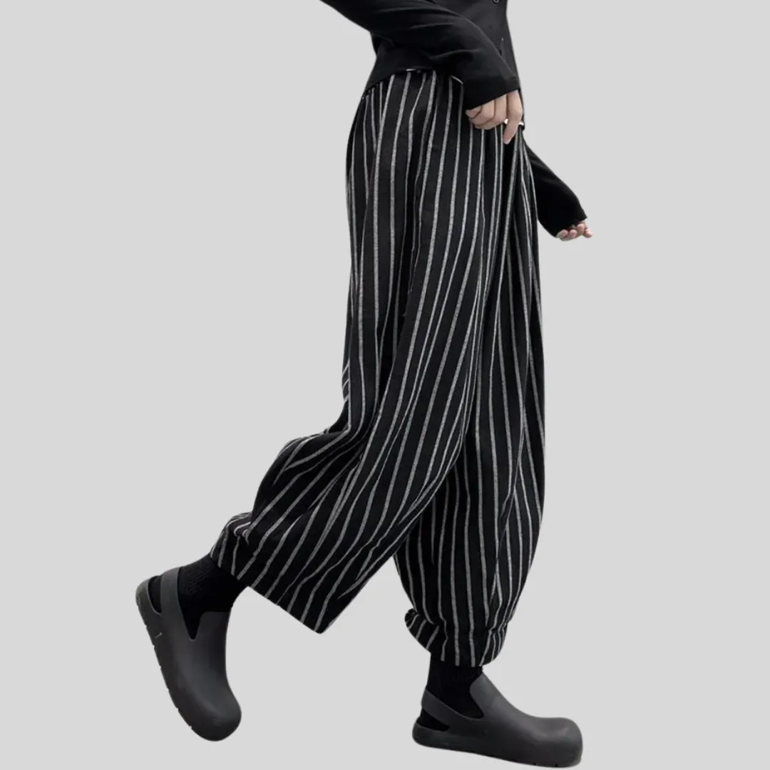 Jazz Up Striped Pattern Baloon Style Trousers