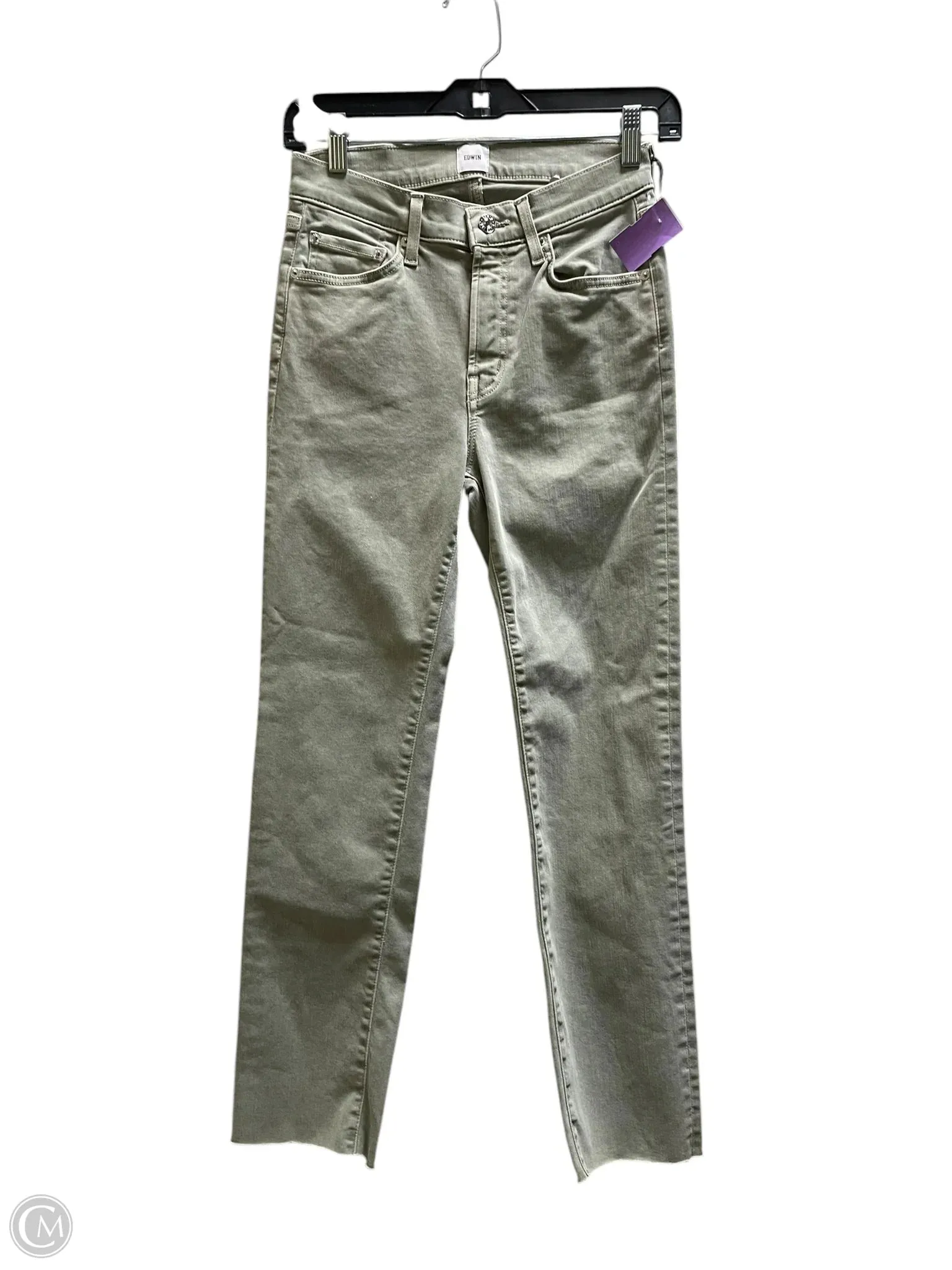 Jeans Cropped By Edwin In Green, Size: 0