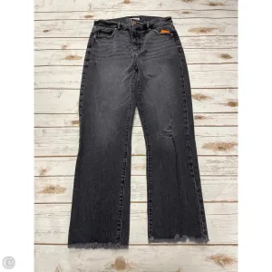 Jeans Straight By Loft In Black Denim, Size: 4