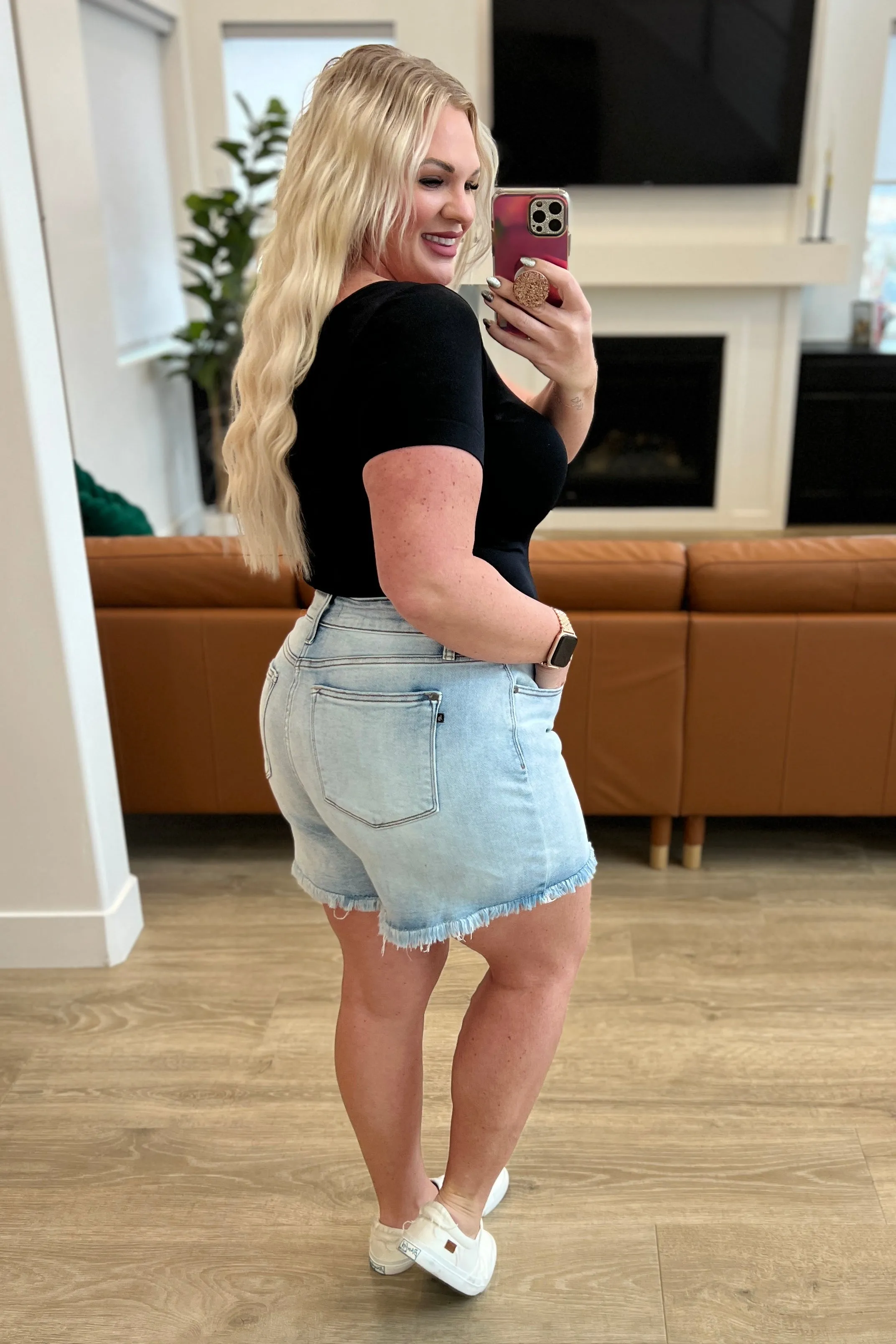 Jenny High Rise Cutoff Dad Shorts by Judy Blue