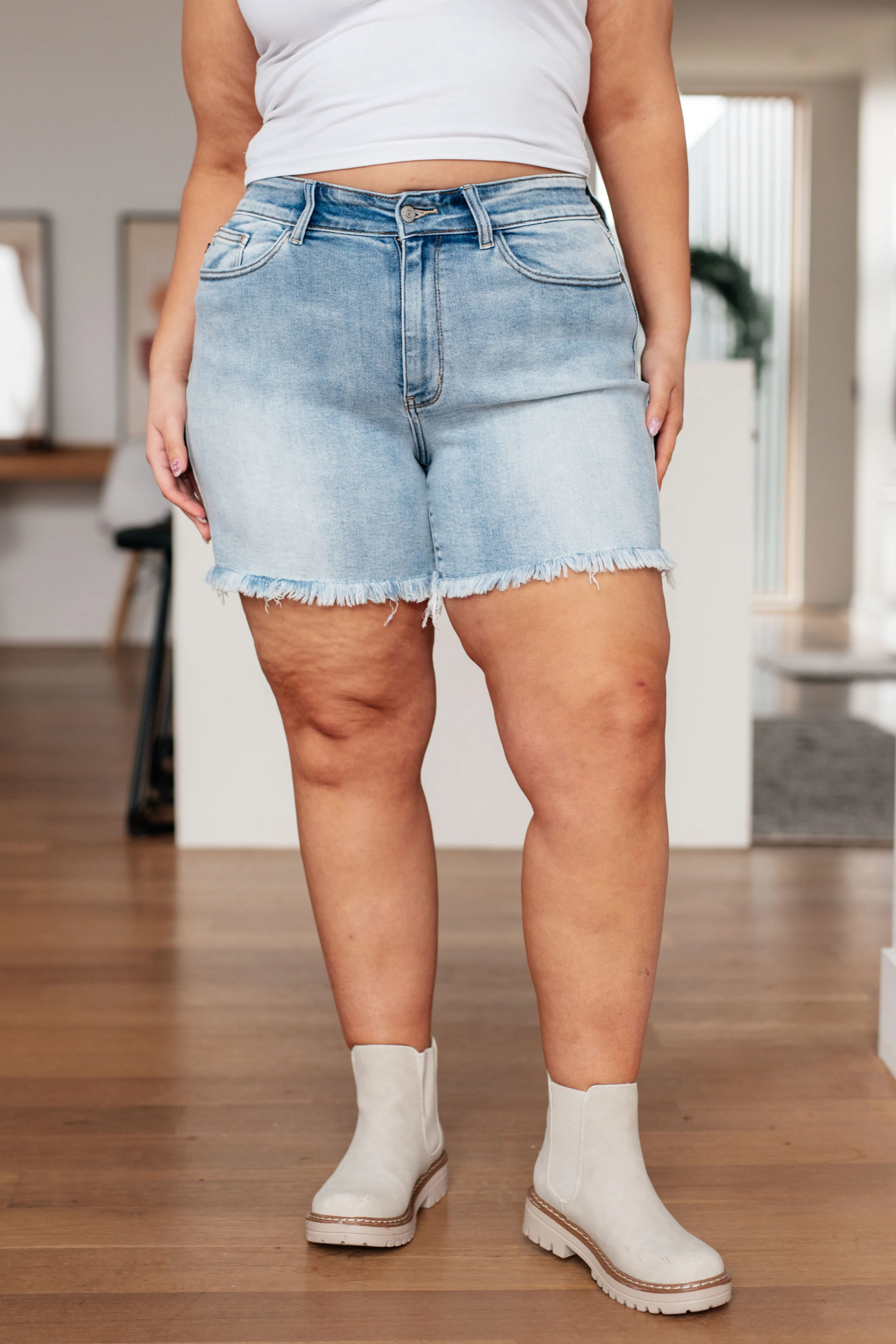 Jenny High Rise Cutoff Dad Shorts by Judy Blue