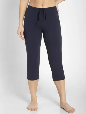 Jockey Navy Capri Pants for Women #1300 [New Fit]