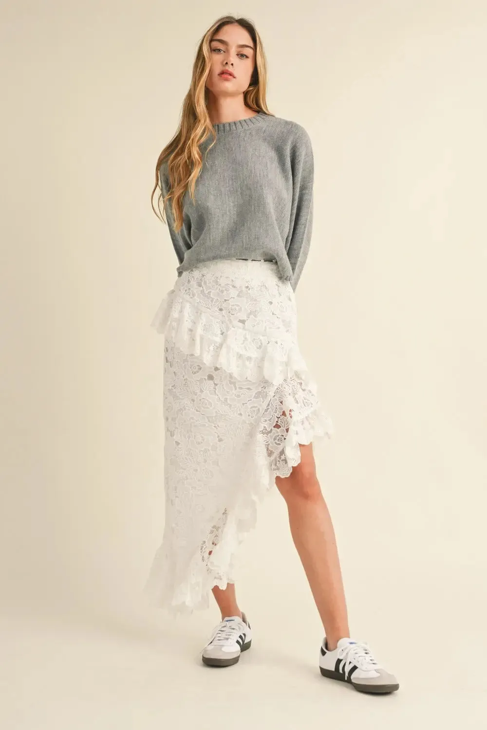 'Jovie' Round Neck Dolman Sleeve Cropped Sweater