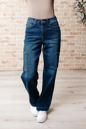 Judy Blue High-Rise Cargo Straight Jeans