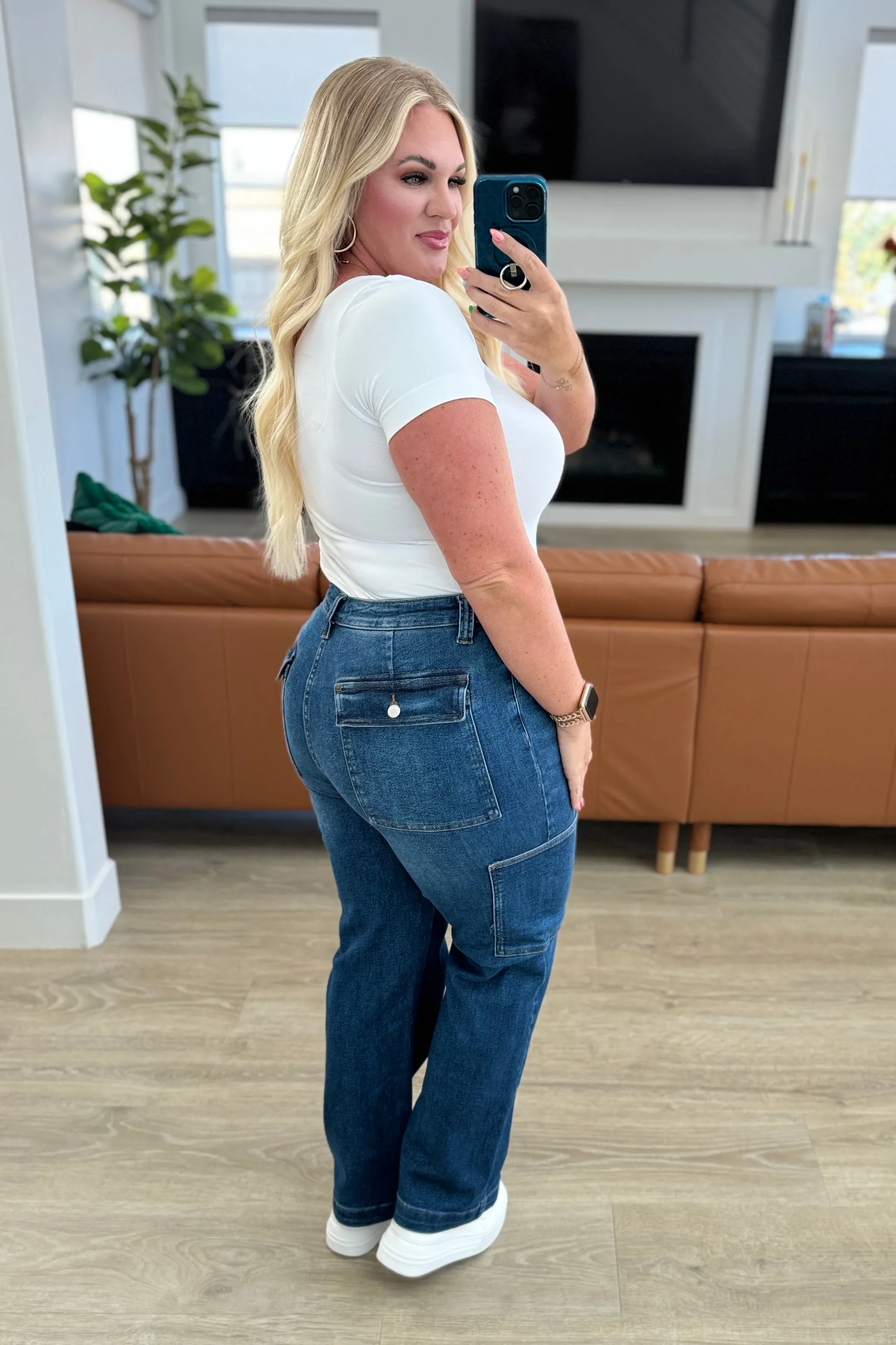 Judy Blue High-Rise Cargo Straight Jeans