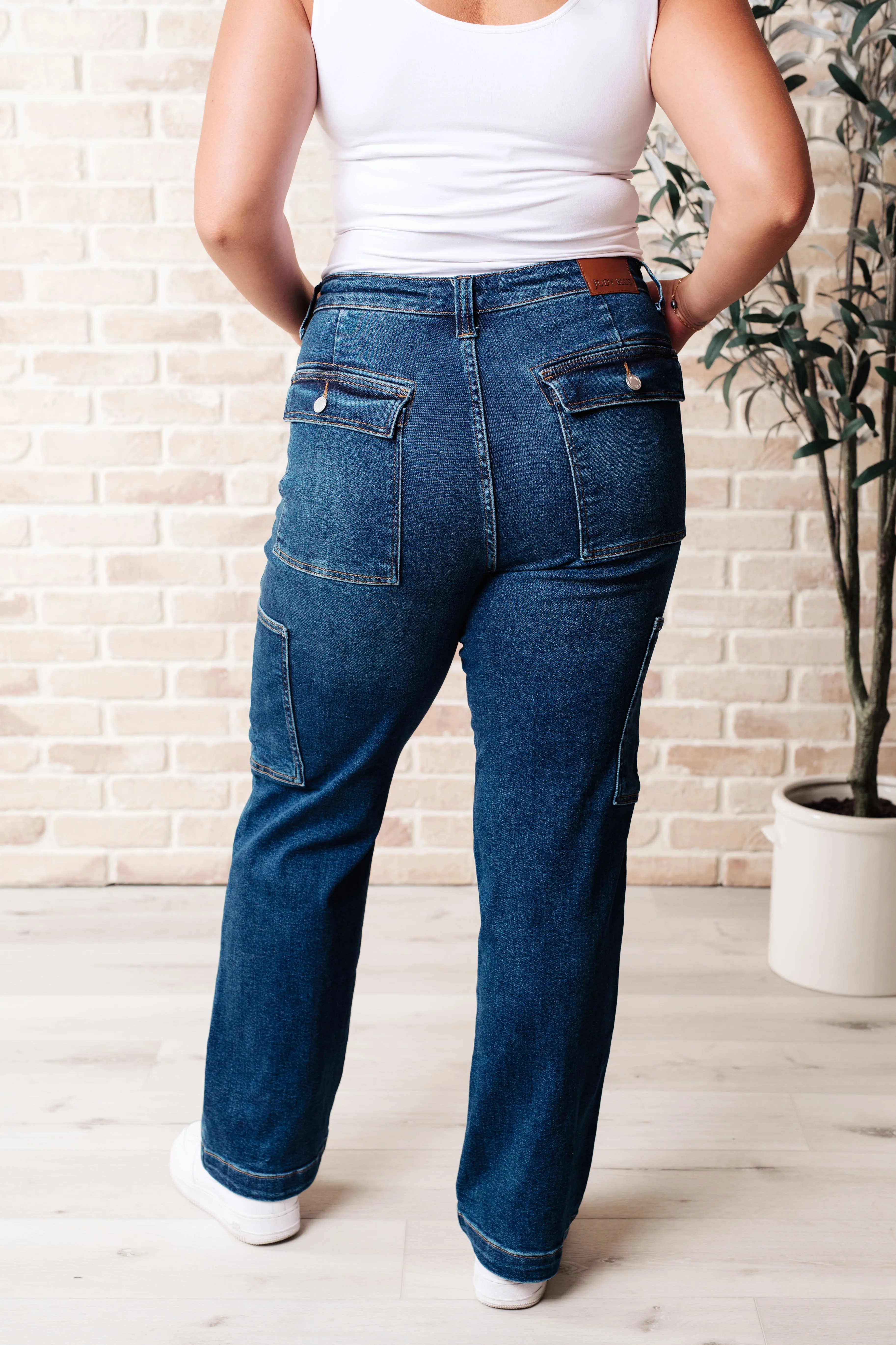 Judy Blue High-Rise Cargo Straight Jeans