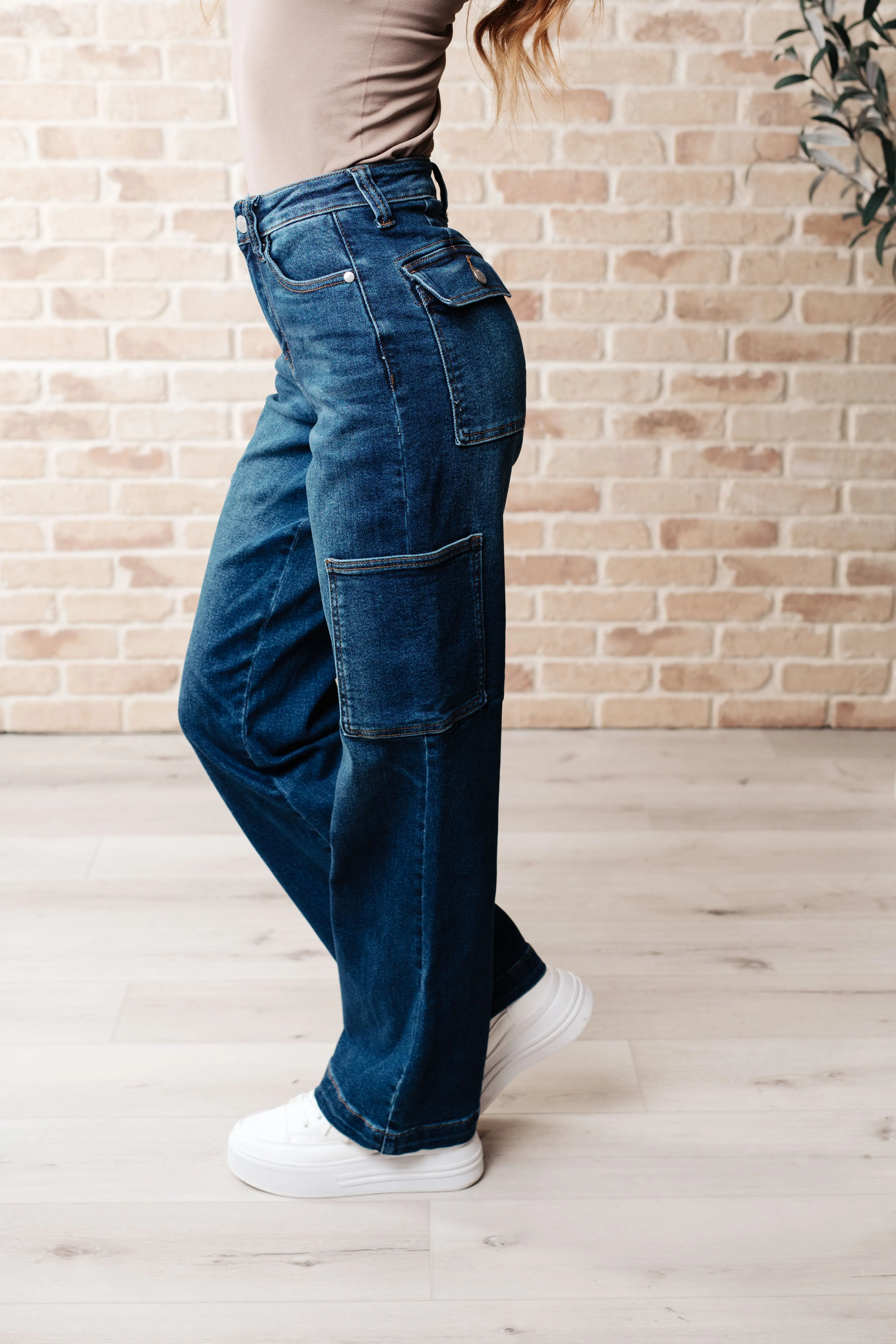 Judy Blue High-Rise Cargo Straight Jeans