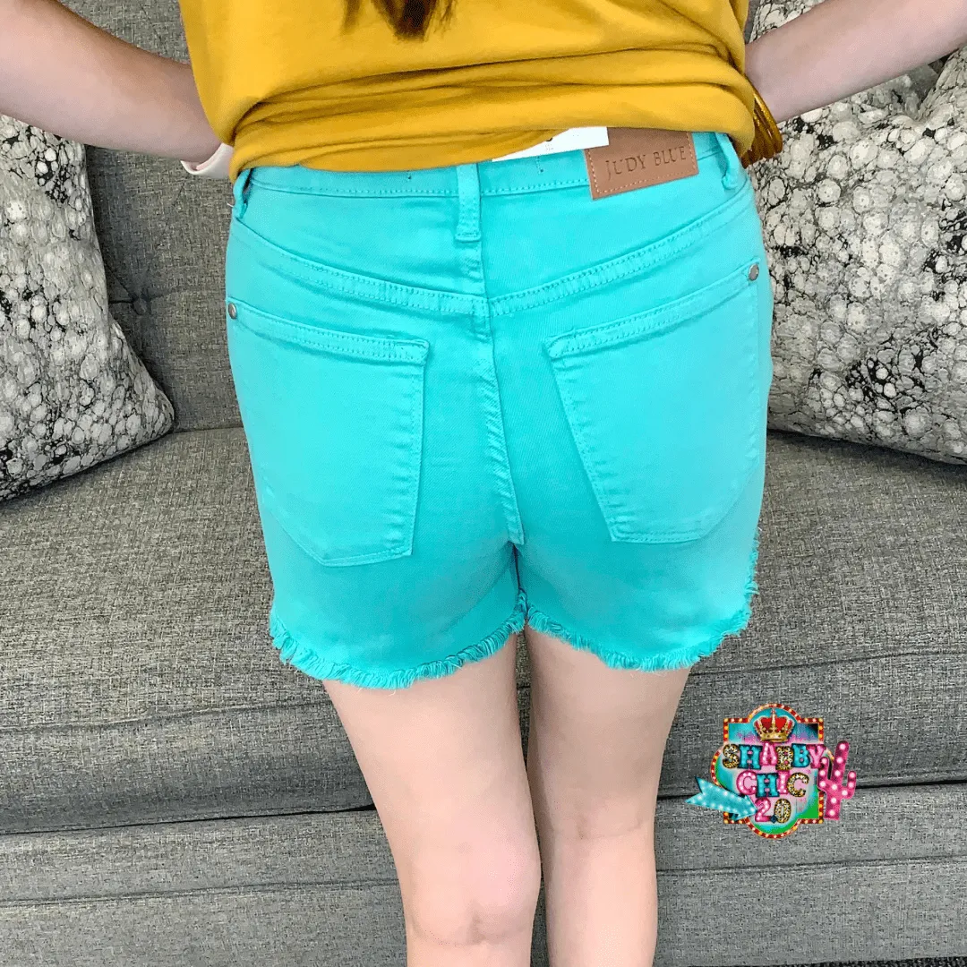 Judy Blue Shorts - Aquamarine