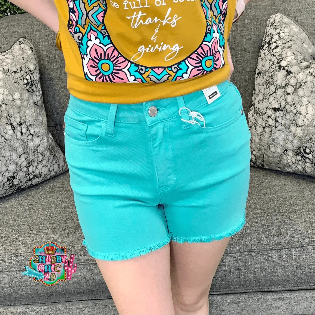 Judy Blue Shorts - Aquamarine