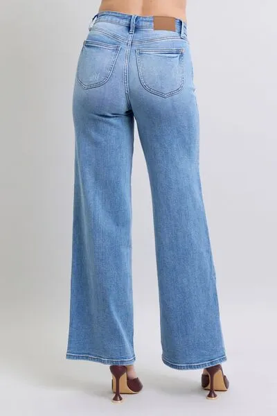 Judy Blue Wide Leg Jeans with Pockets