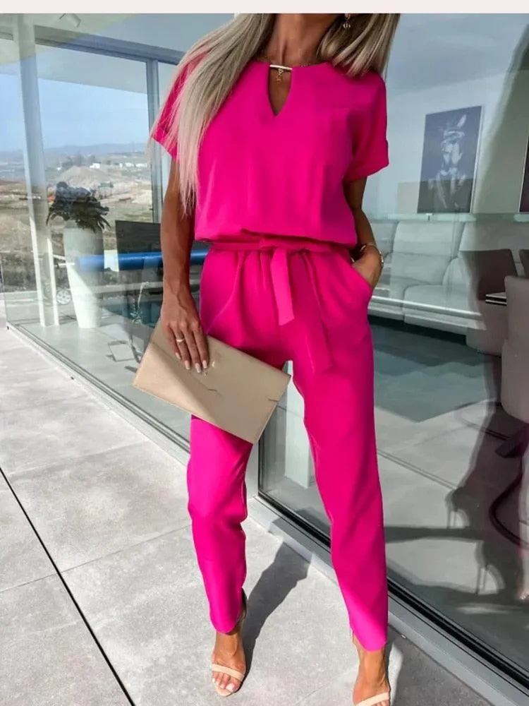Jumpsuit - Relaxed Fit - With Waistband - Perfect for Festive Occasions