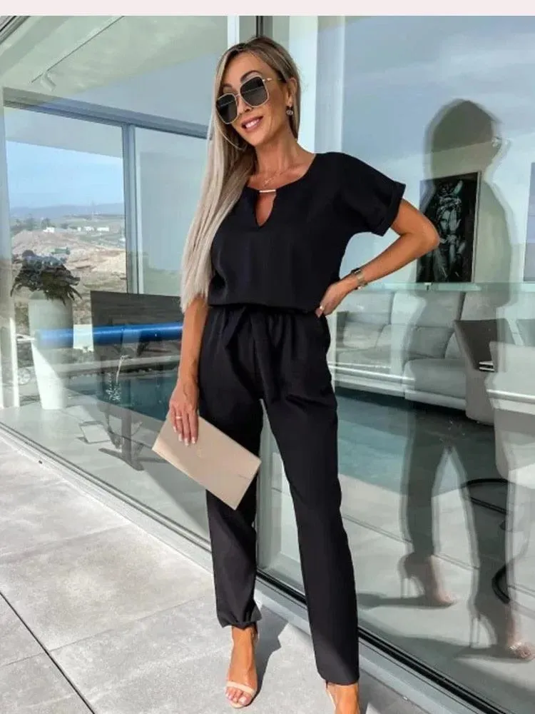 Jumpsuit - Relaxed Fit - With Waistband - Perfect for Festive Occasions