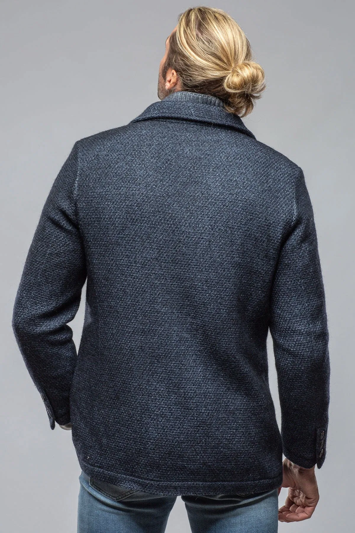 Juneau 3/4 Knit Coat In Navy