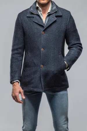 Juneau 3/4 Knit Coat In Navy