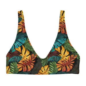 Jungle Leaves Recycled Padded Bikini Top