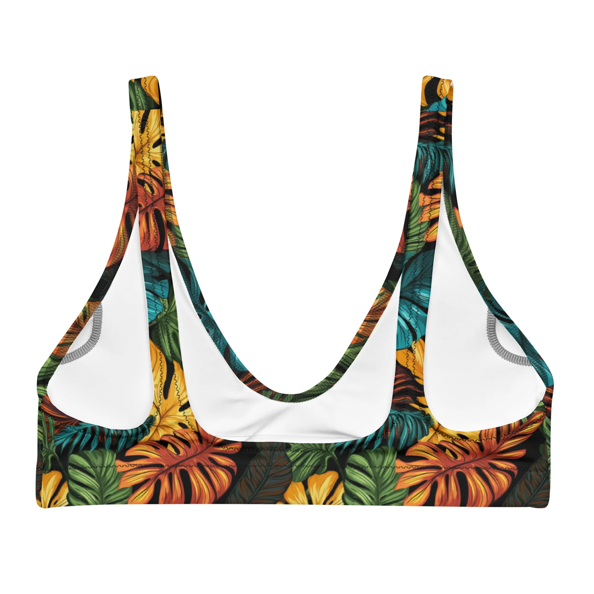 Jungle Leaves Recycled Padded Bikini Top