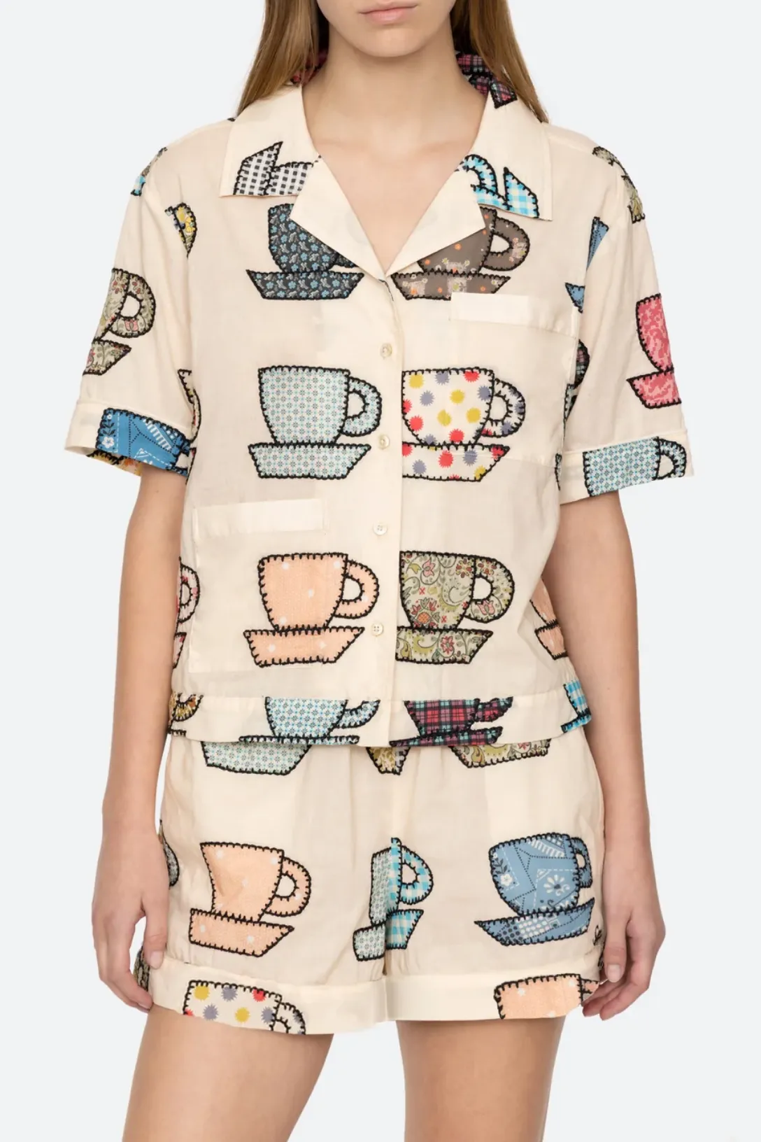 Karmen Tea Cup PJ Short Set | Multi