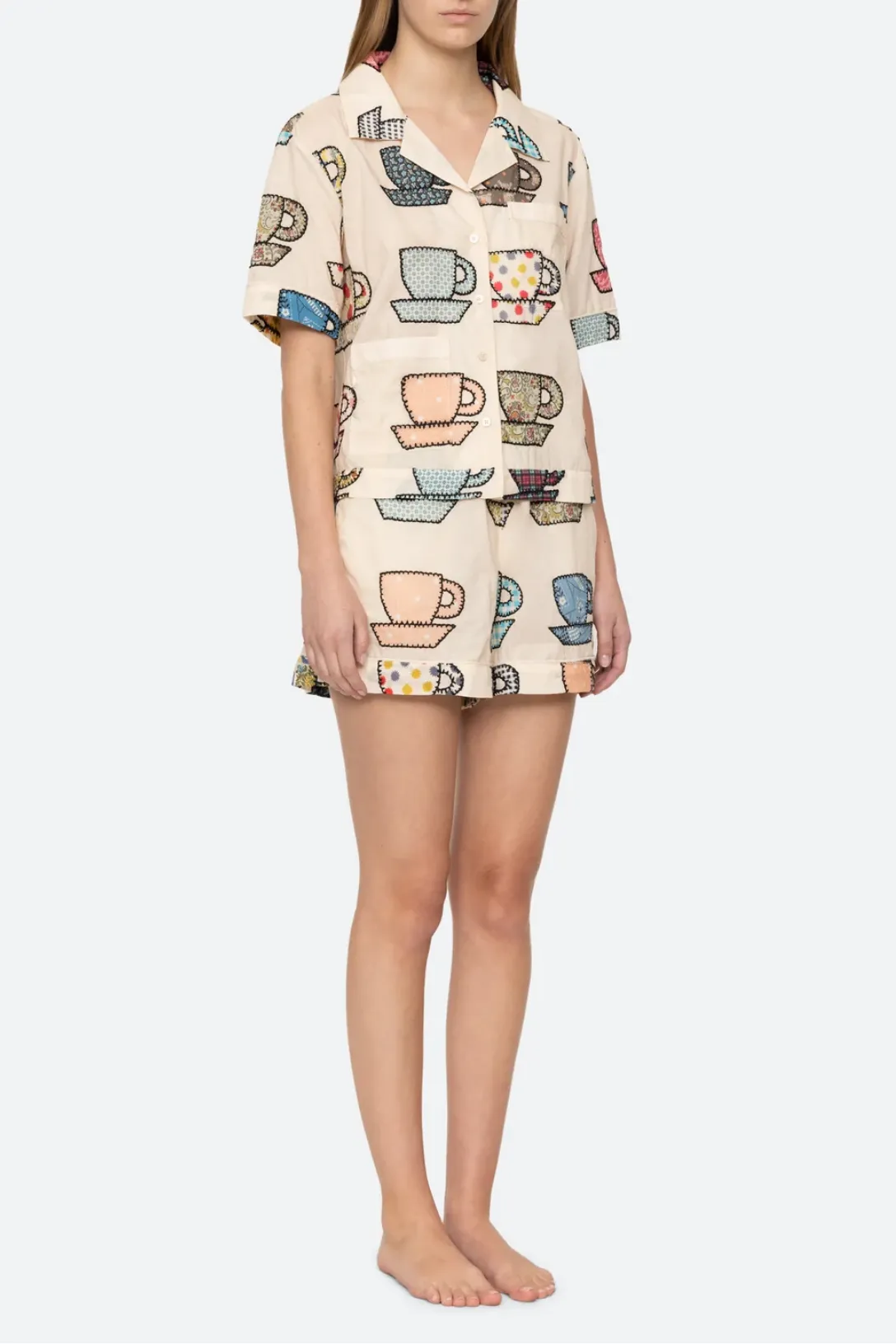 Karmen Tea Cup PJ Short Set | Multi