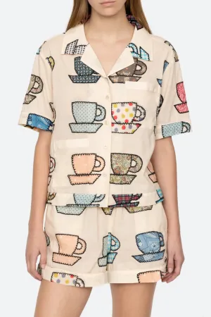 Karmen Tea Cup PJ Short Set | Multi
