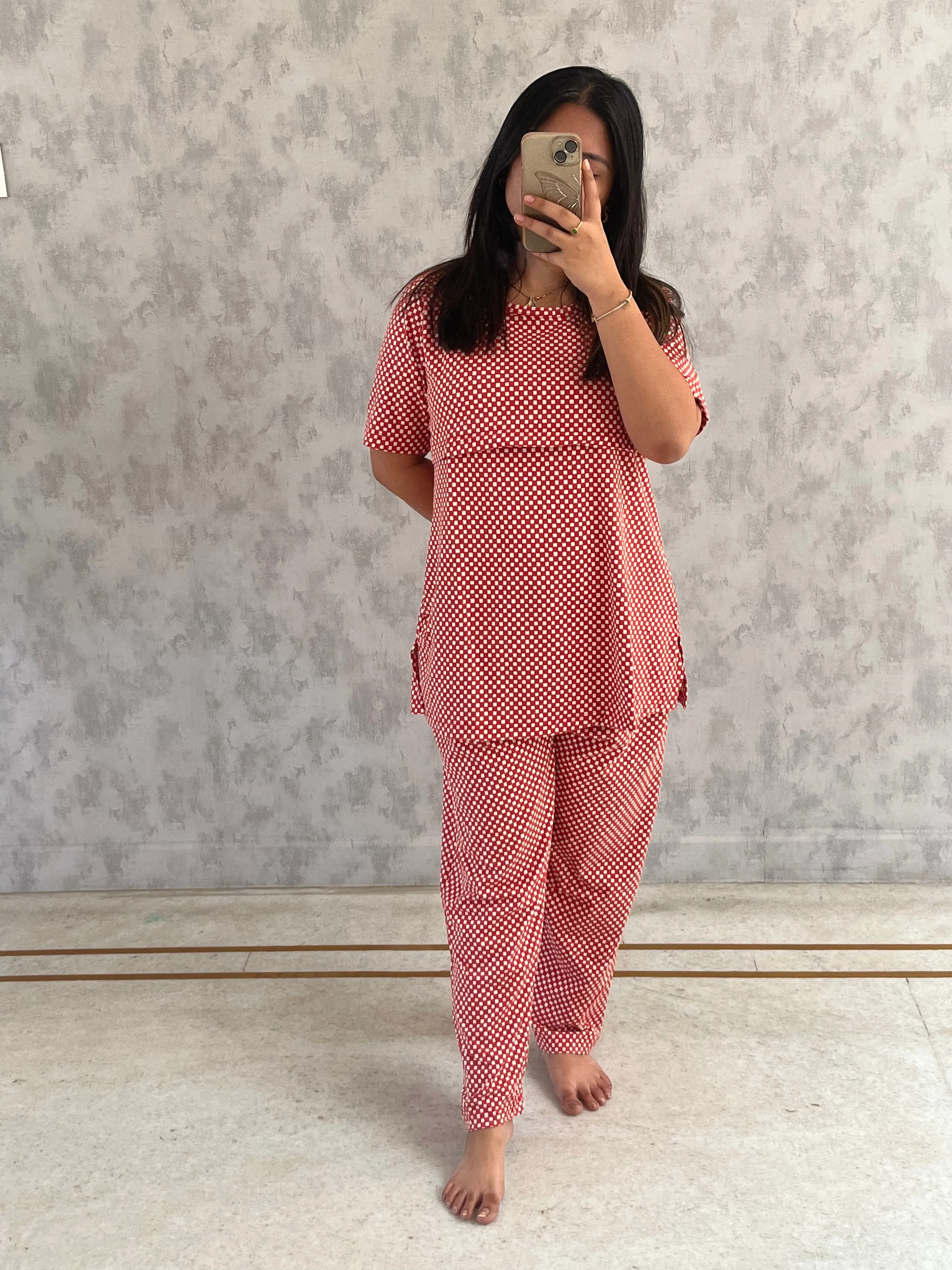 Kayal  SoftCotton Maternity Top Pant Set