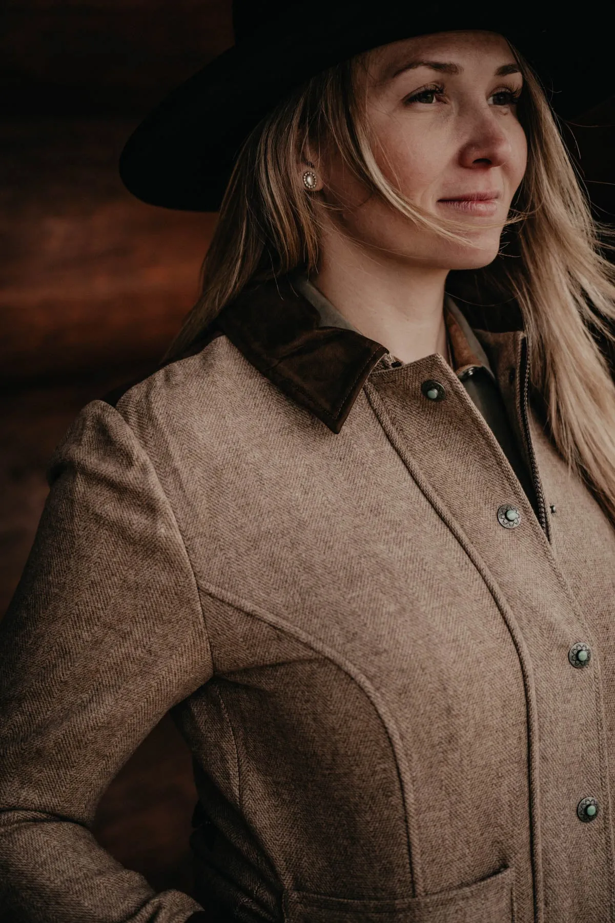 'Keene' Tan Wool Blazer Jacket by Madison Creek (XS Only)