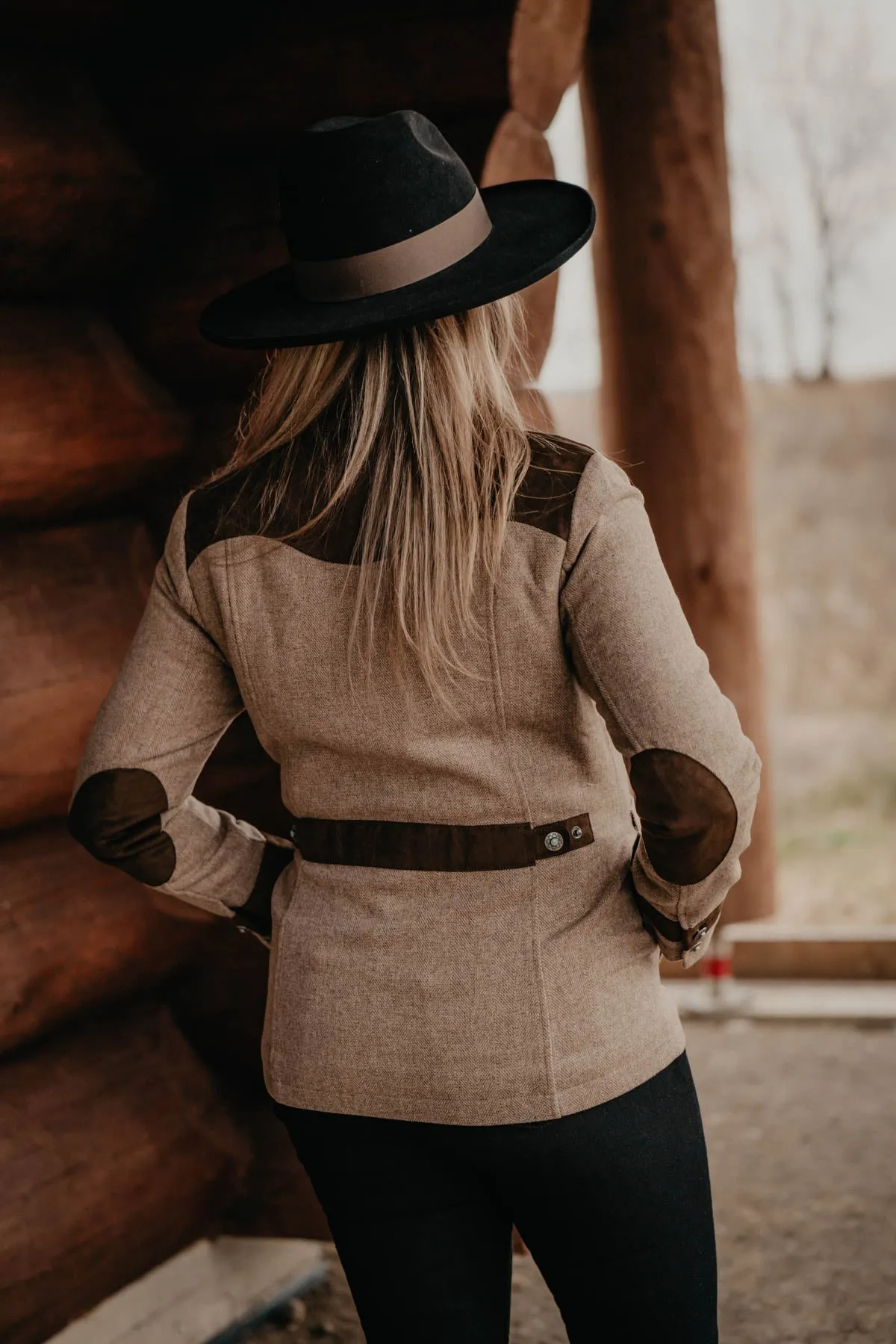'Keene' Tan Wool Blazer Jacket by Madison Creek (XS Only)