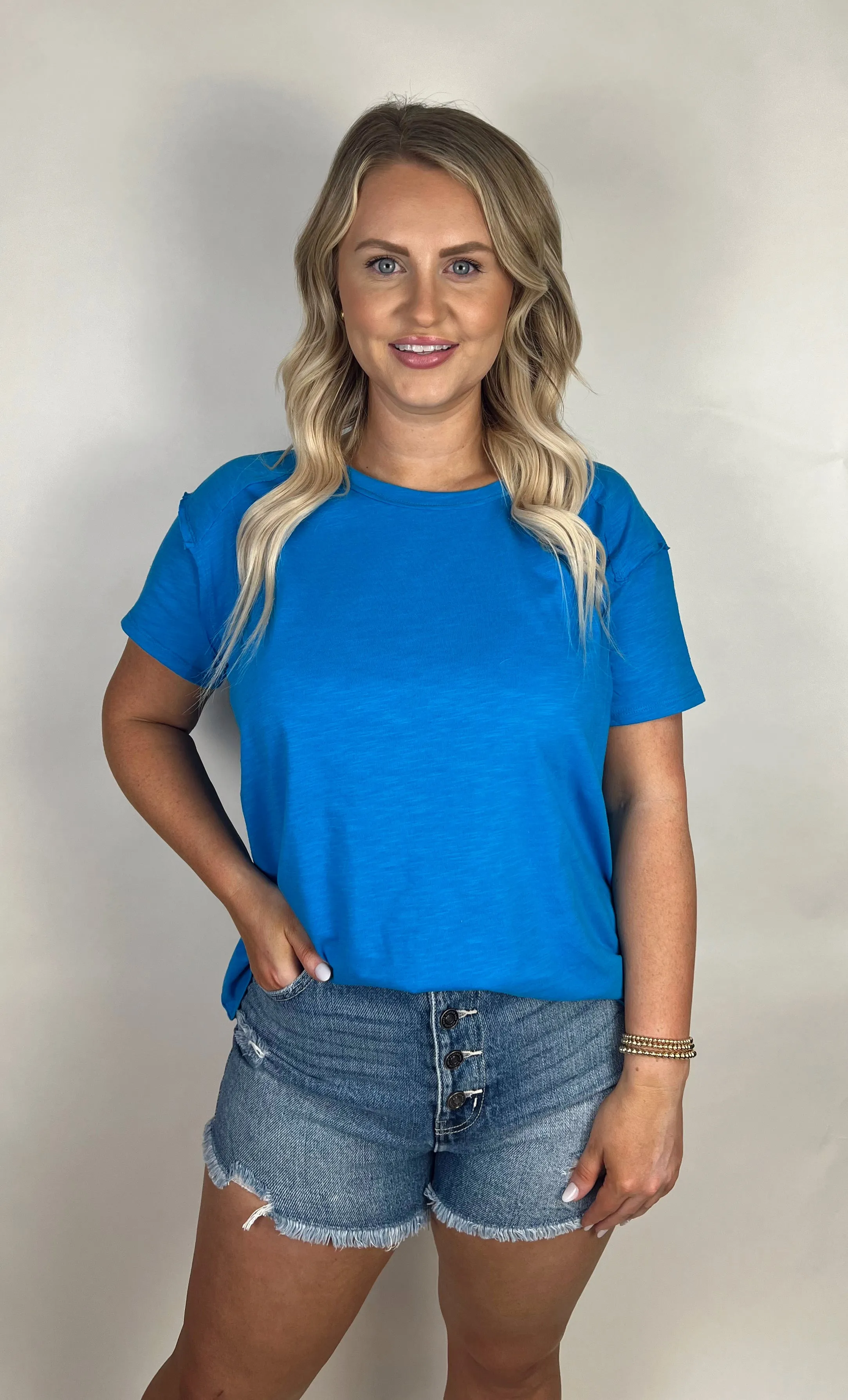Kelsey High Rise Denim Shorts