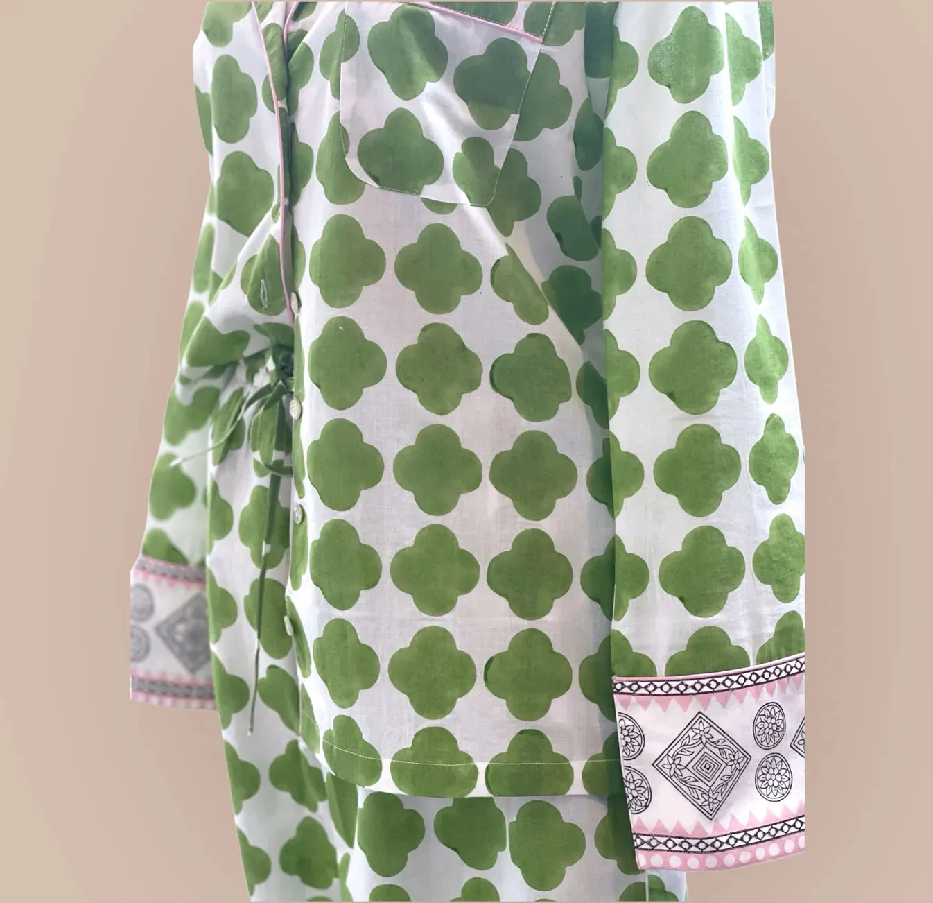 Kipen - Citrine Green Shortie Cotton PJ Set
