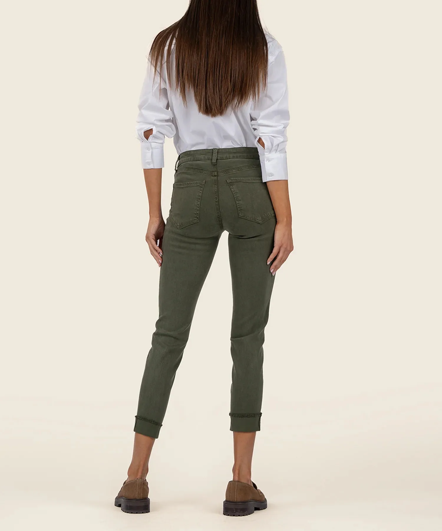 Kut from the Kloth Amy Mid Rise Crop Straight Leg