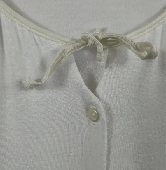 La Perla Sleepwear Pajama Lounge Set White/Off-White Size 4 = Large