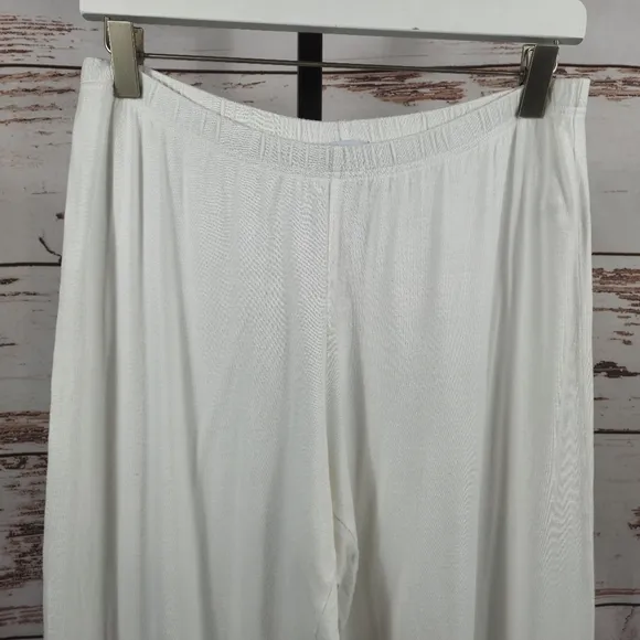 La Perla Sleepwear Pajama Lounge Set White/Off-White Size 4 = Large