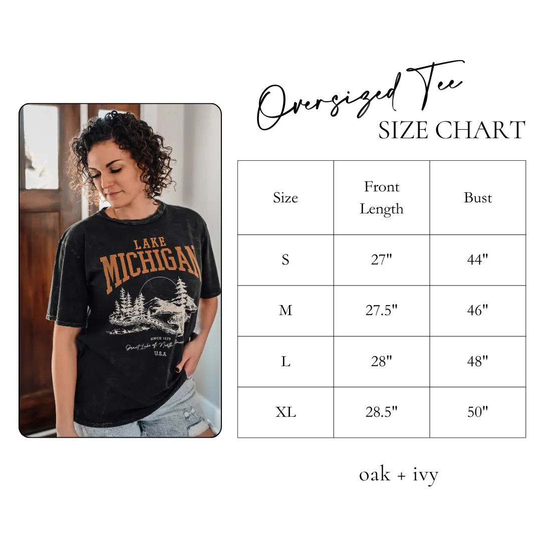 Lake Michigan Oversized Mineral Wash Tee *FINAL SALE*