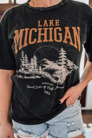 Lake Michigan Oversized Mineral Wash Tee *FINAL SALE*