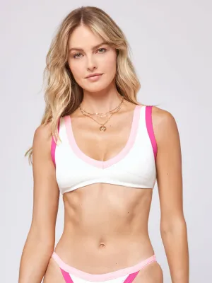Lala Top In Cream/Bougainvillea
