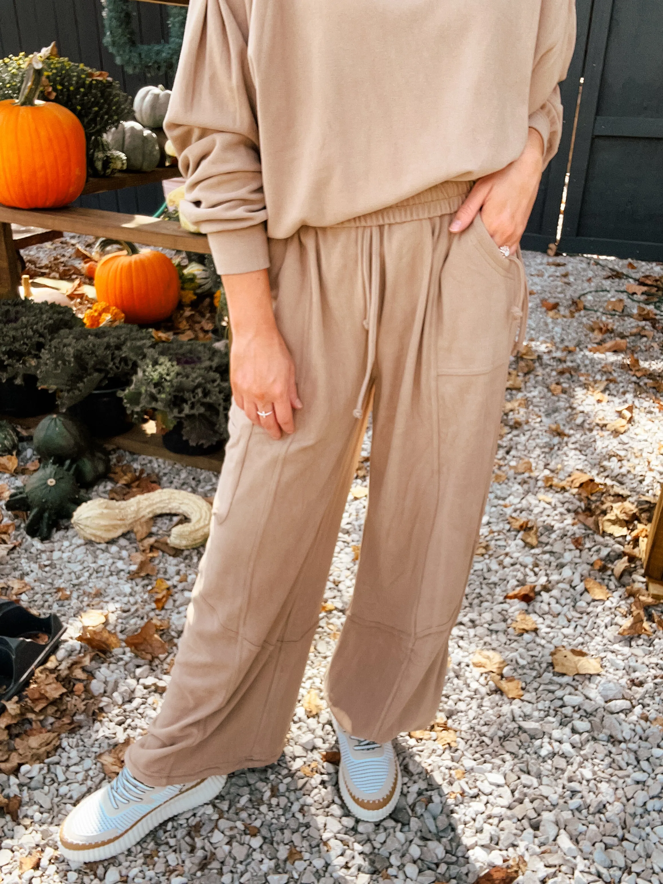 Latte Brushed Hacci Jogger Pant