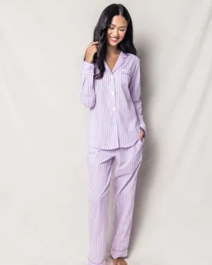 Lavender French Ticking Pajama Set