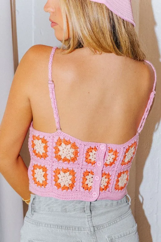 LE LIS Crochet Crop Top