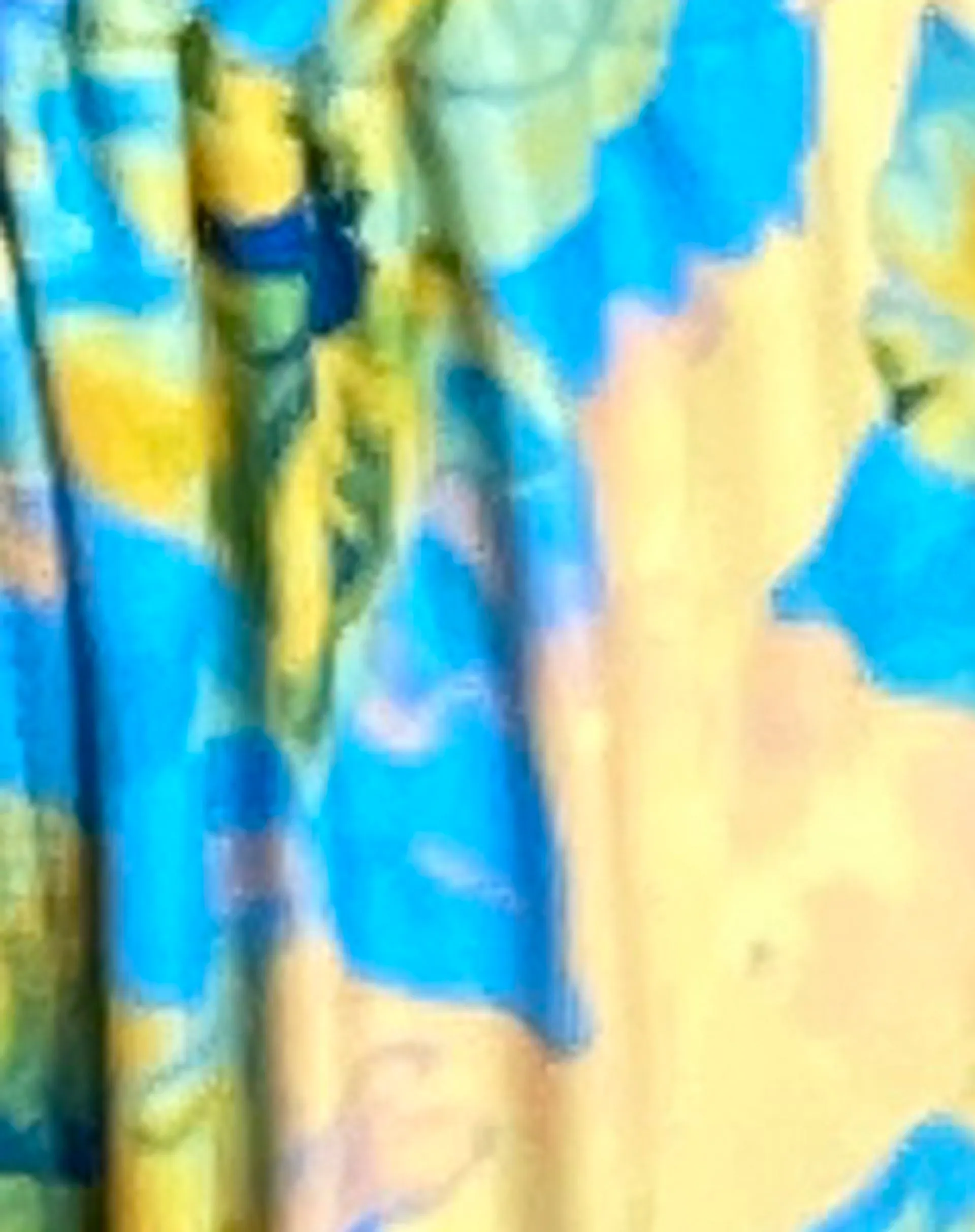 Leyna Bikini Bottom in Blue Watercolour Floral