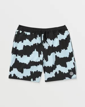 Lido Print Trunk Boardshorts - ICE BLUE - (KINDER)