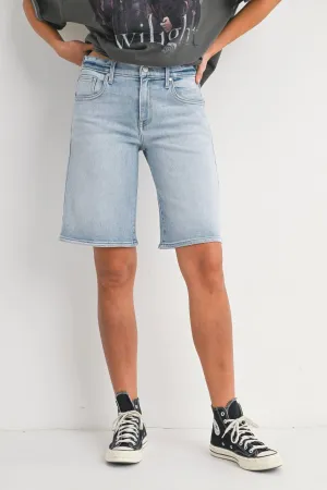 Light Wash Denim Jorts