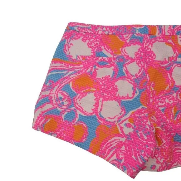 Lilly Pulitzer Shorts 10 Pink Floral BarbieCore Barbie Orange Lily Adie